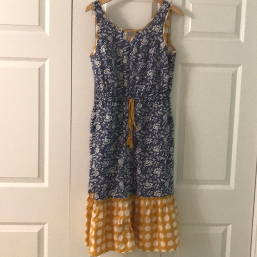 A navy and yellow Matilda Jane